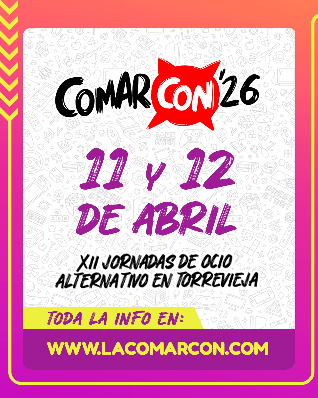 Cartel ComarCON 2026 con fechas 11 y 12 de abril