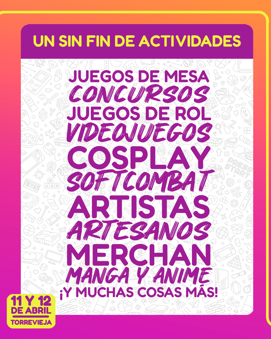 Lista de actividades ComarCON26